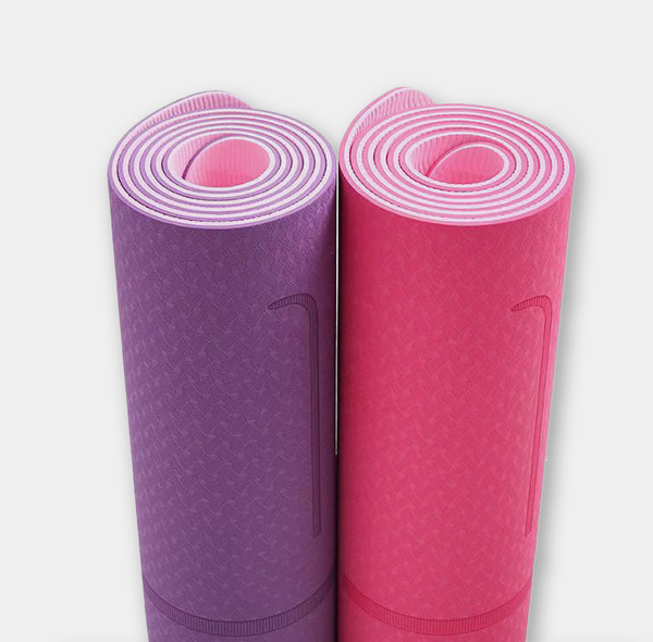Two-color posture line yoga mat